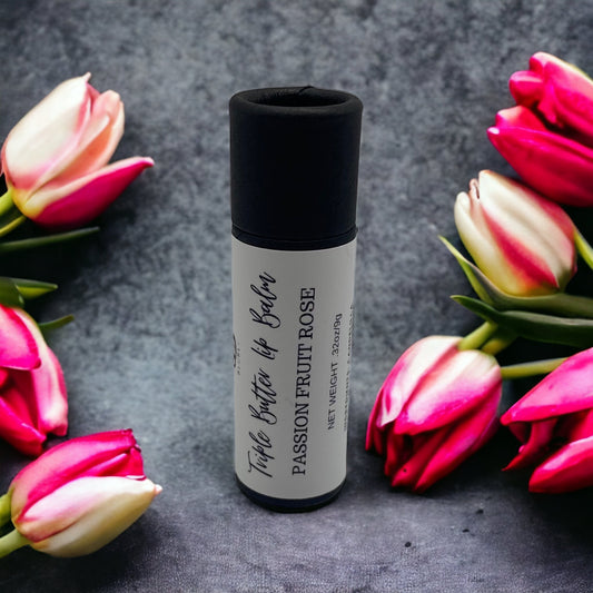 Triple Butter Lip Balm (Passion Fruit Rose)